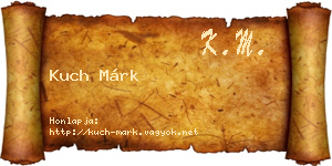 Kuch Márk névjegykártya